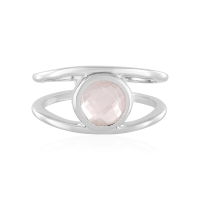 Anillo en plata con Cuarzo rosa