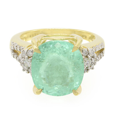 Anillo en oro con Turmalina nigeriana paraiba (AMAYANI)