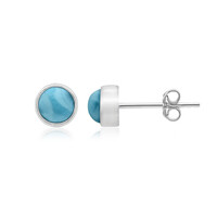 Pendientes en plata con Larimar