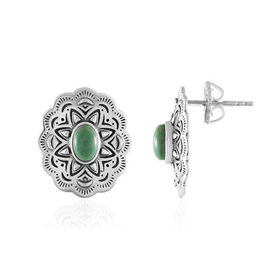 Pendientes en plata con Turquesa verde (Desert Chic)