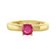 Anillo en plata con Zafiro rosa de Madagascar