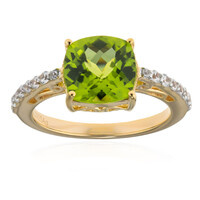 Anillo en plata con Peridoto de Arizona