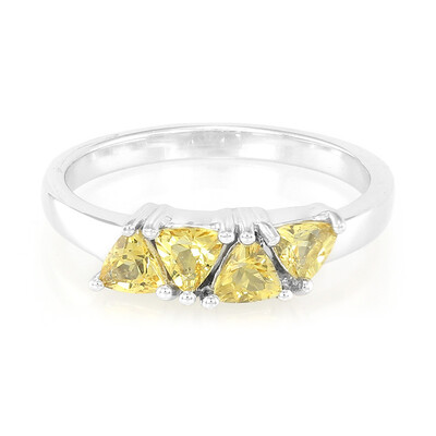 Anillo en plata con Berilo amarillo