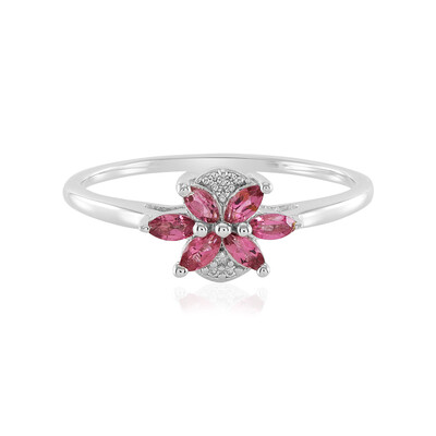 Anillo en plata con Turmalina rosa de Brasil