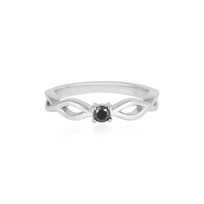 Anillo en plata con Diamante negro