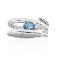 Anillo en plata con Topacio azul suizo (TPC)