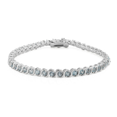 Brazalete en plata con Topacio azul cielo