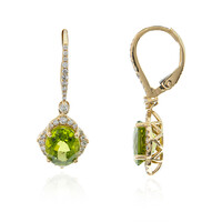 Pendientes en oro con Peridoto de Dashihe (CIRARI)