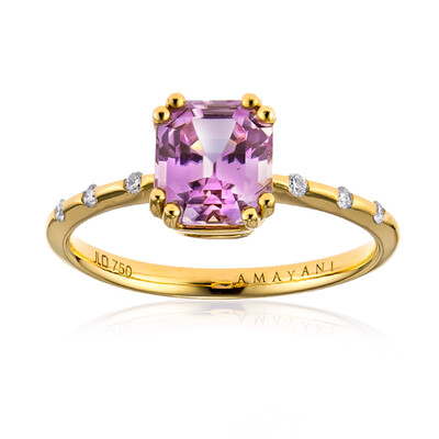 Anillo en oro con Diáspora rosa (AMAYANI)