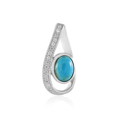 Colgante en plata con Turquesa azul del Mohave Kingman