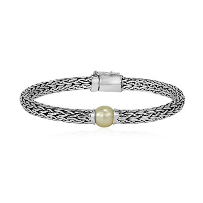 Brazalete en plata con Perla dorada del Mar del Sur Kabira  (TPC)