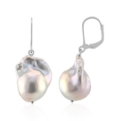 Pendientes en plata con Perla plateada Freshwater (TPC)