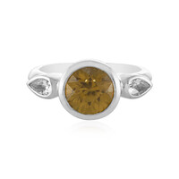 Anillo en plata con Zircón amarillo