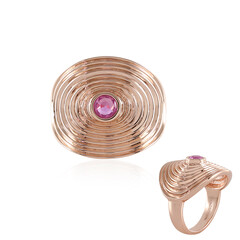 Anillo en plata con Zafiro rosa de Madagascar