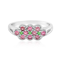 Anillo en plata con Turmalina rosa de Nigeria