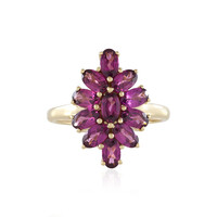 Anillo en oro con Granate Magenta