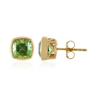 Pendientes en oro con Turmalina verde (AMAYANI)