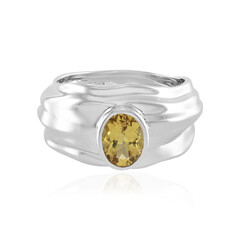 Anillo en plata con Berilo amarillo (de Melo)