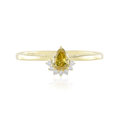 Anillo en oro con Diamante amarillo SI2 (de Melo)