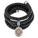 Brazalete en plata con Ostra espinosa naranja (Desert Chic)