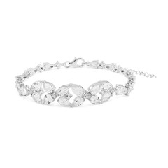 Brazalete en plata con Topacio blanco