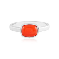 Anillo en plata con Ópalo rojo de Etiopía