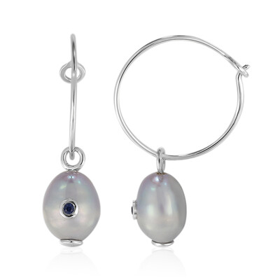 Pendientes en plata con Perla Freshwater (TPC)