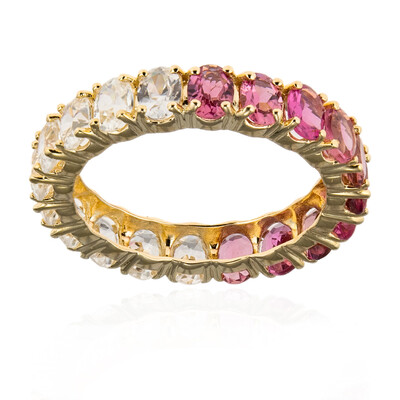 Anillo en oro con Turmalina rosa