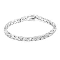 Brazalete en plata con Topacio blanco