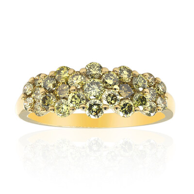 Anillo en oro con Diamante amarillo SI1 (CIRARI)