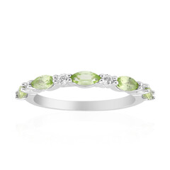 Anillo en plata con Peridoto de Birmania