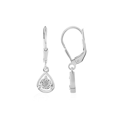 Pendientes en plata con Diamante I3 (J)