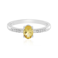 Anillo en plata con Berilo amarillo