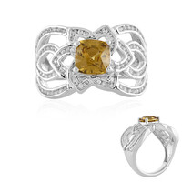 Anillo en plata con Zircón amarillo (de Melo)