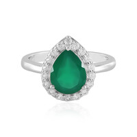 Anillo en plata con Ónix verde