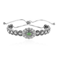 Brazalete en plata con Turquesa verde (Desert Chic)