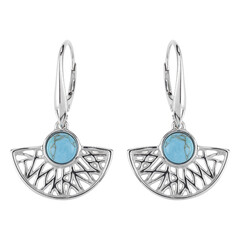 Pendientes en plata con Turquesa