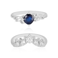 Anillo en plata con Espinela azul royal