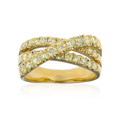 Anillo en oro con Diamante amarillo SI2 (CIRARI)