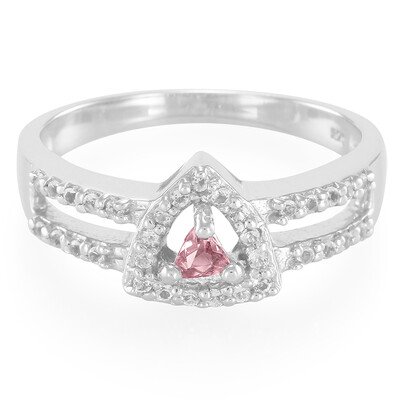 Anillo en plata con Turmalina cuprífera rosa