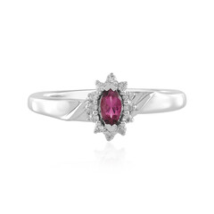 Anillo en plata con Turmalina rosa de Brasil