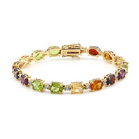 Brazalete en plata con Peridoto de Birmania