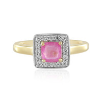 Anillo en plata con Zafiro rosa de Madagascar