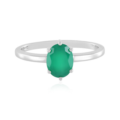 Anillo en plata con Ónix verde