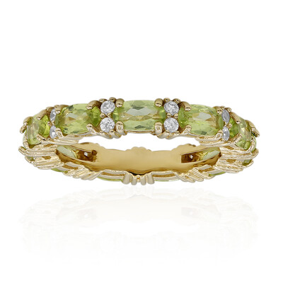 Anillo en plata con Peridoto de Birmania