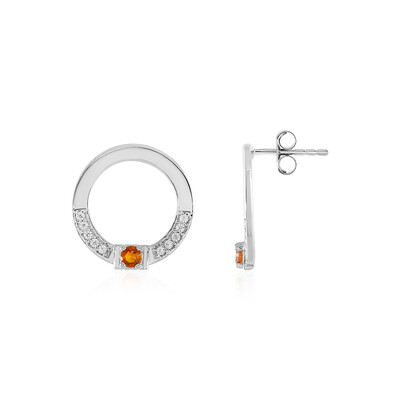 Pendientes en plata con Cianita naranja de Tanzania