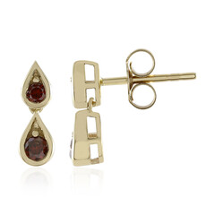 Pendientes en oro con Diamante rojo I3