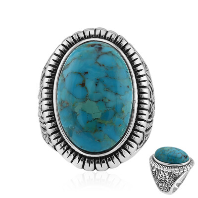 Anillo en plata con Turquesa azul del Mohave Kingman (Art of Nature)