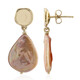 Pendientes en plata con Perla durazno Freshwater (TPC)