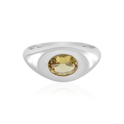 Anillo en plata con Berilo amarillo